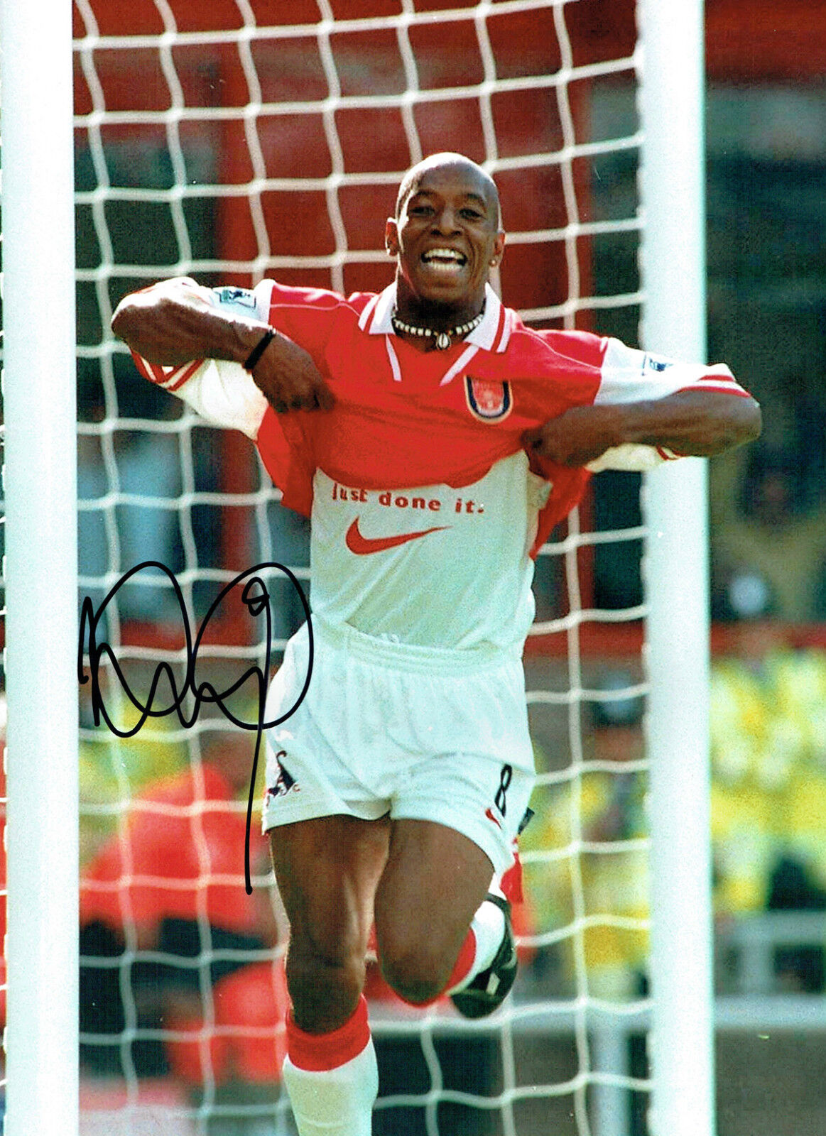 Ian WRIGHT SIGNED Autograph 16x12 Photo Poster painting AFTAL COA Goal Scoring Record Breaker