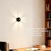 Petal Shape Motion Sensor Wall Light Rechargeable Cordless Wall Sconce 3 Colors Dimmable with Remote for Hallway Living Room Stair Bedroom