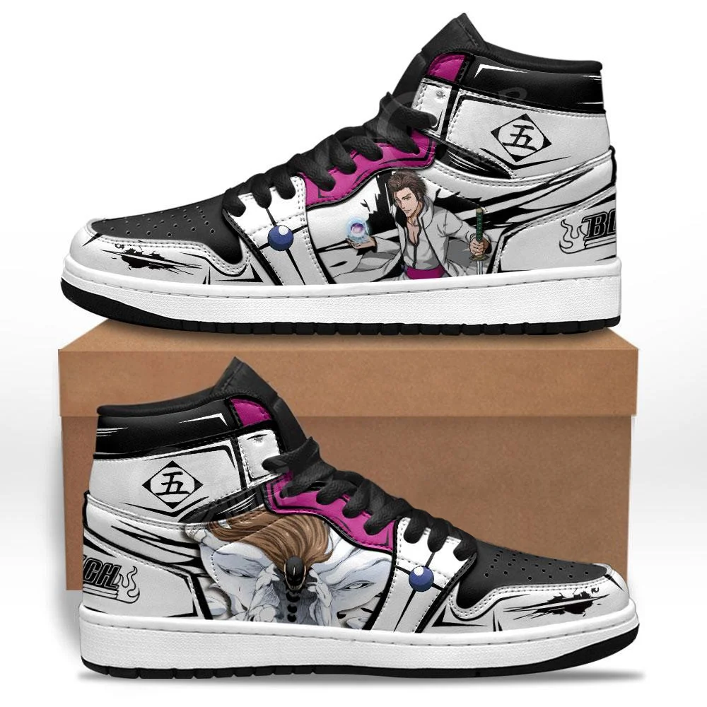 Kingofallstore - Bleach Sosuke Aizen Sneakers Custom Anime Shoes