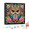Umgebene Mandala-Eule, speziell geformte 5D-DIY-Teilbohrer, Diamanten, Punkte, Edelsteinkunst-Kits mit Rahmen, Diamanten, Gem&auml;lde, Edelsteinkunst 29x2