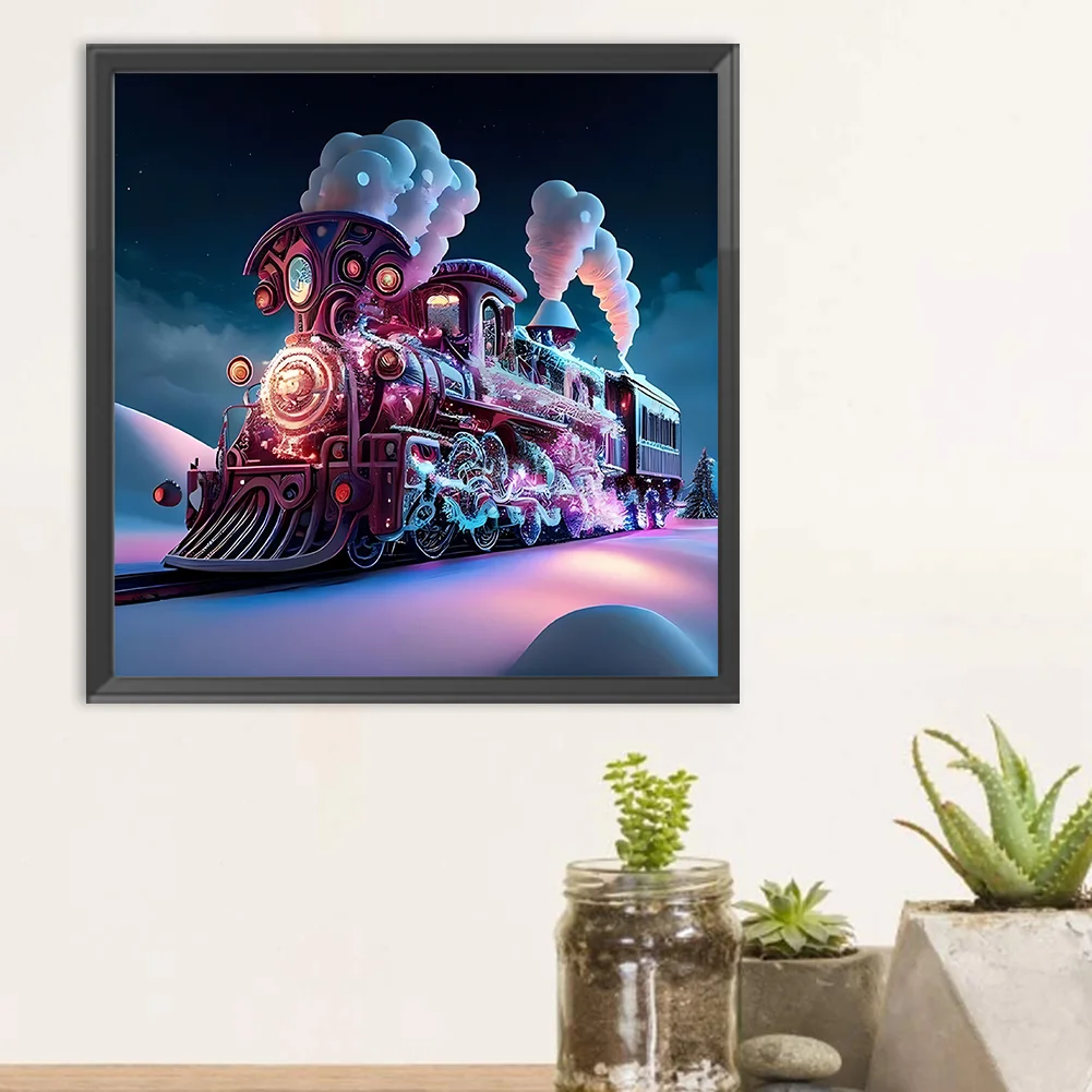 Diamond Painting - Full Round Drill - Train(Canvas|30*30cm)