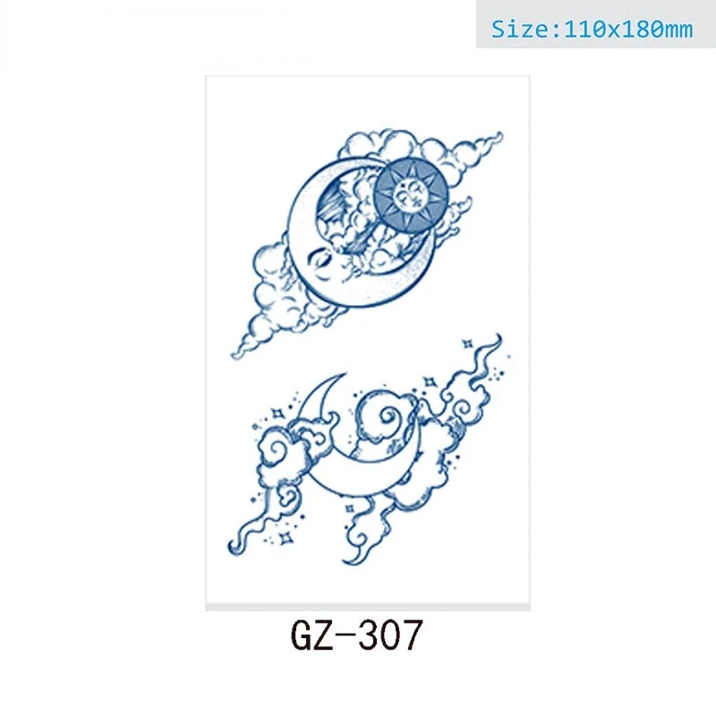 Net Red Herbal Juice Semi-permanent Waterproof Sweat-proof Tattoo Masking Scar Tattoo Sticker Herbal Juice Tattoo Sticker