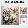Framed Diamond Painting - Special Shaped - Butterfly Flower (25x25cm)