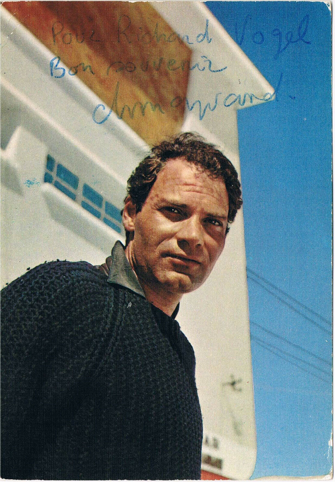 Christian Marquand 1927-2000 autograph signed postcard Photo Poster painting 4x6 French actor