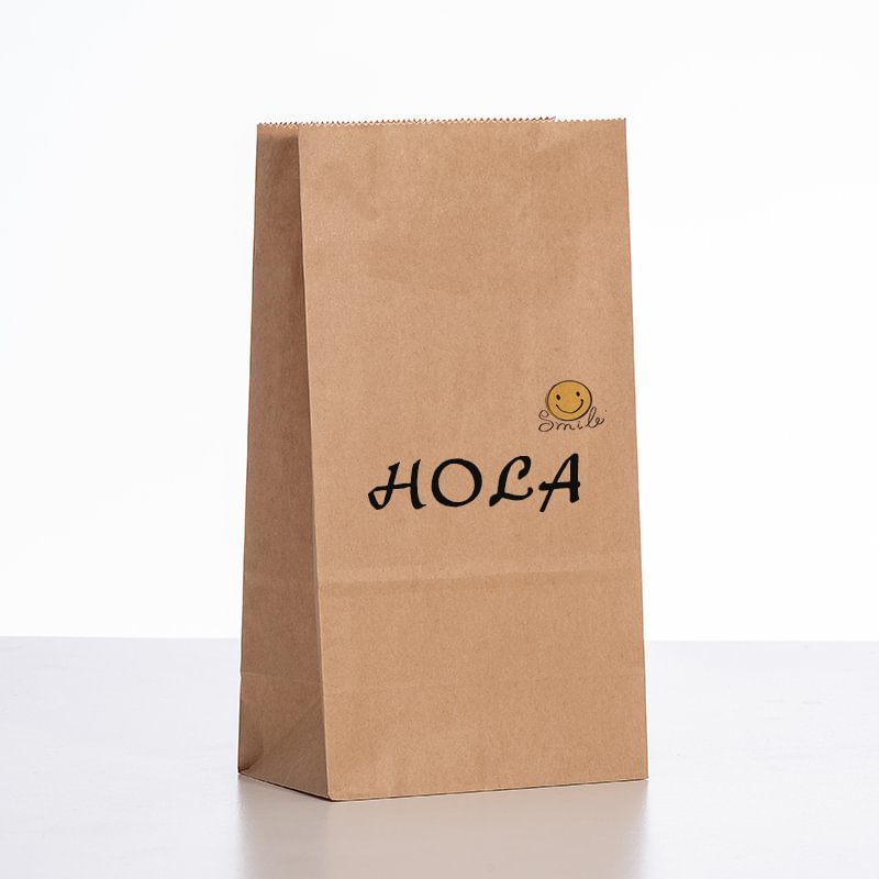 Custom Brown Popcorn Bags - 5.1" x 3.15" x 9.45"