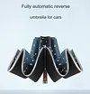 Umbrella Mechanical Handle Safety Reflective Umbrella Black Glue Waterproof Sunscreen Reverse Umbrella Three Fold Business 10 Bone Sunny Umbrella