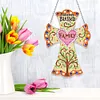 5D DIY Special Shaped Diamond Painting Cross Hanging With Lamp String Kit