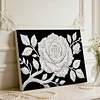 DIY Pearl Painting Rose for Home Wall Decor with Frame(20x30cm)