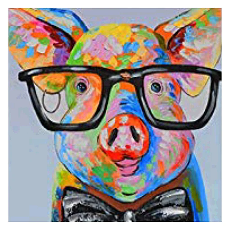 DIY - Pig 11CT Stamped Cross Stitch 40*40CM