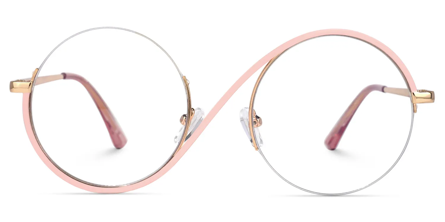 Alina Rosa Rund Brille Rosa