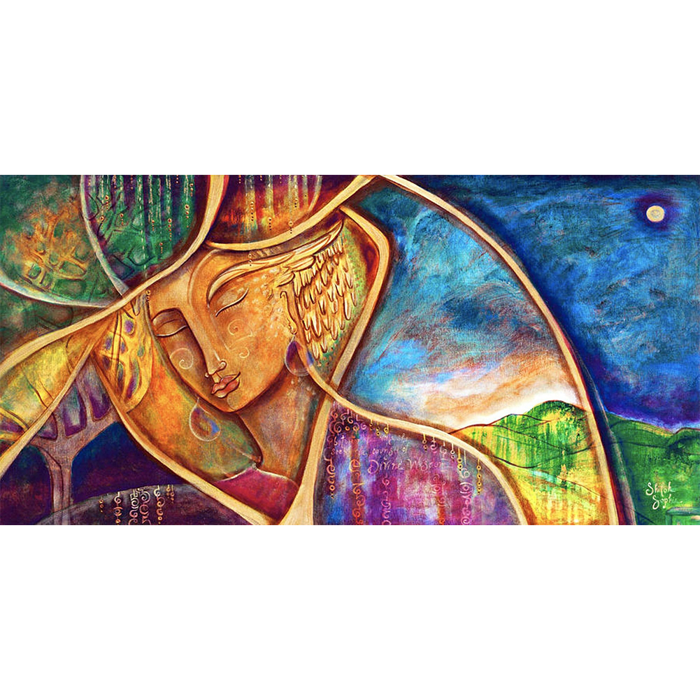 

80*40CM - Round Drill Diamond Painting - Buddhism (Big Size), 501 Original