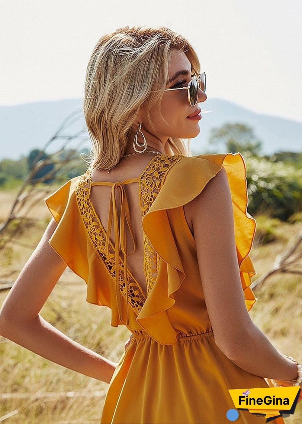Boho Lace Mini Dress Pauline
