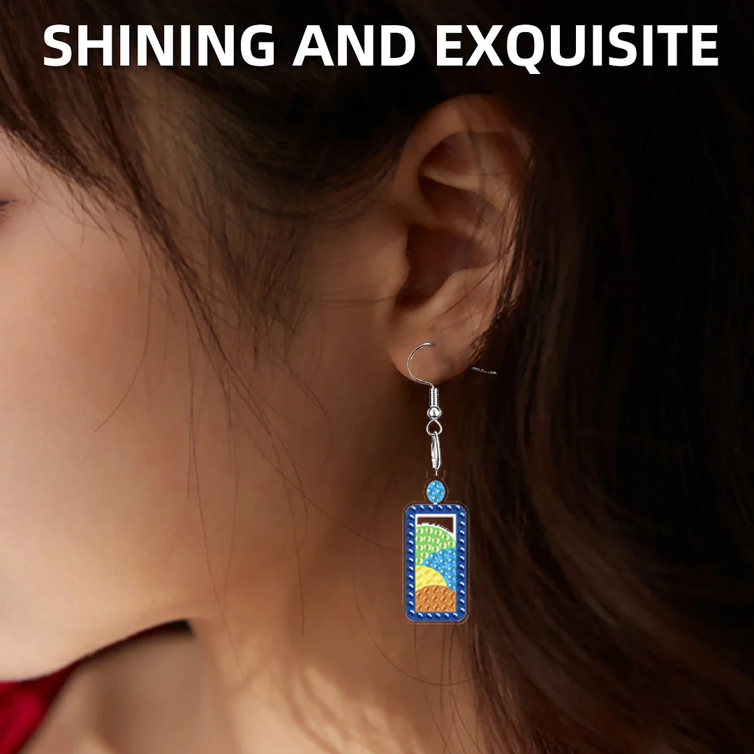 12 Pairs Special Diamond Painting Earrings DIY Diamond Art Earrings for Adults