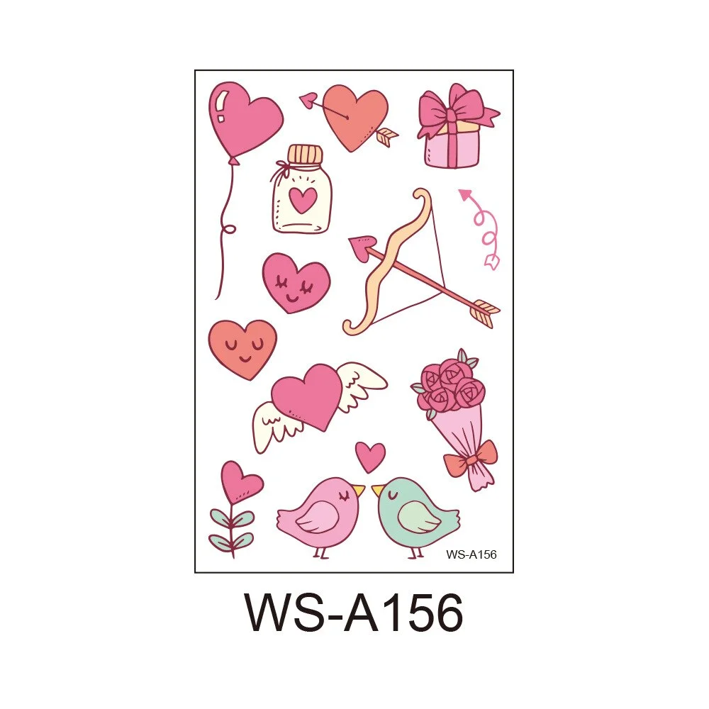 10 Kinds Sweet Love Tattoos Disposable Wedding Anniversary Party Temporary Body Arm Stickers Waterproof Makeup Concealer Sticker