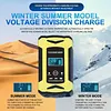 ABS Smart Battery Trickle Charger 12V 6A Automatic Smart Car Battery Charger with LCD Display Temperature Monitoring for Truck Motorcycle Boat SUV ATV and More