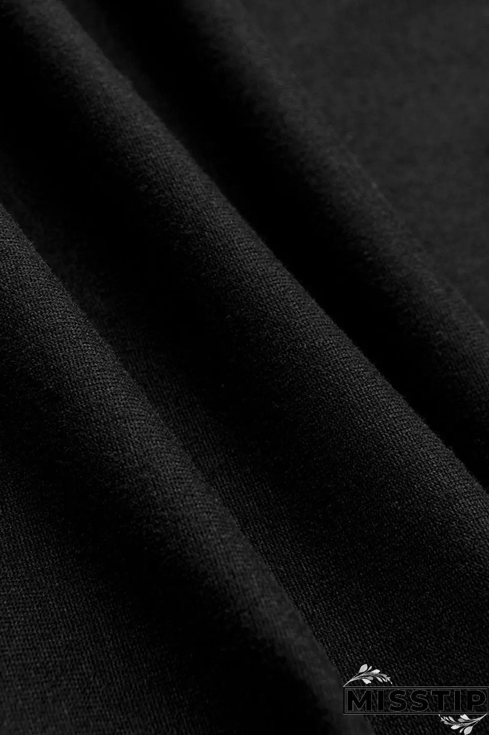 Black Casual Solid Tassel Patchwork Plus Size