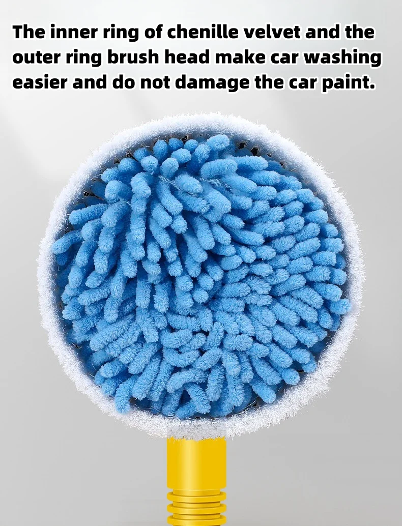 Fully automatic car wash and rinse integrated car wash brush