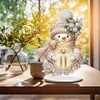 5D DIY Special Shape Diamond Painting Desk Ornament Snowman Decor Kit