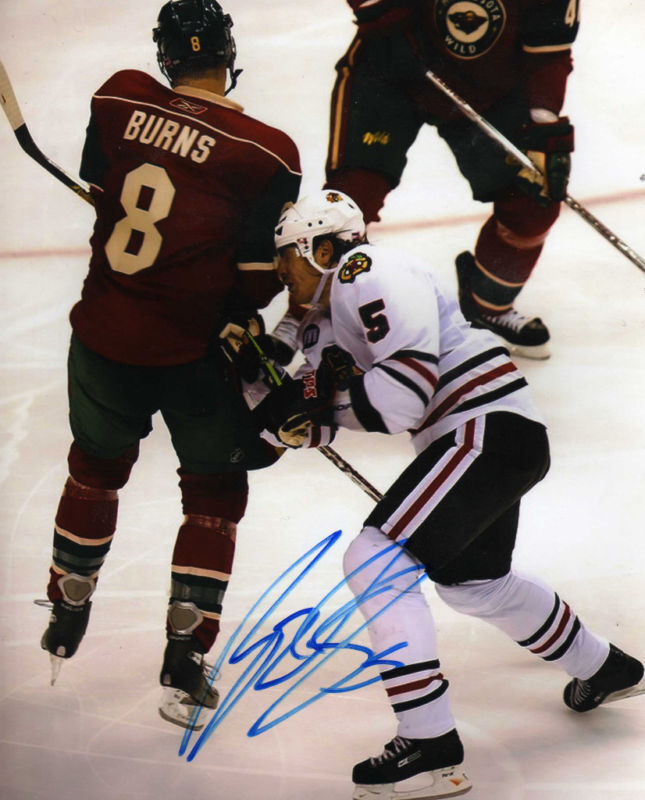 BRENT SOPEL CHICAGO BLACKHAWKS SIGNED 8x10 Photo Poster painting 1