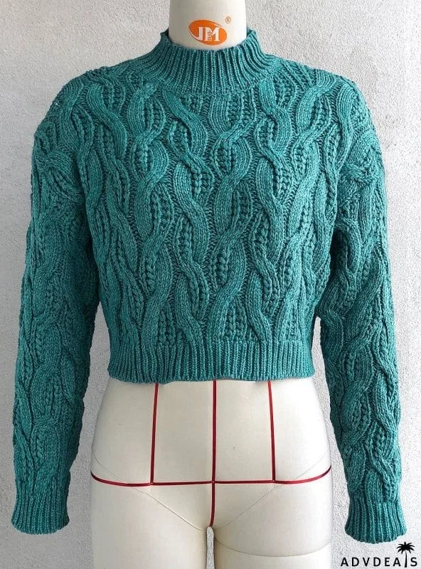 ROUND NECK TWIST COAT SWEATER