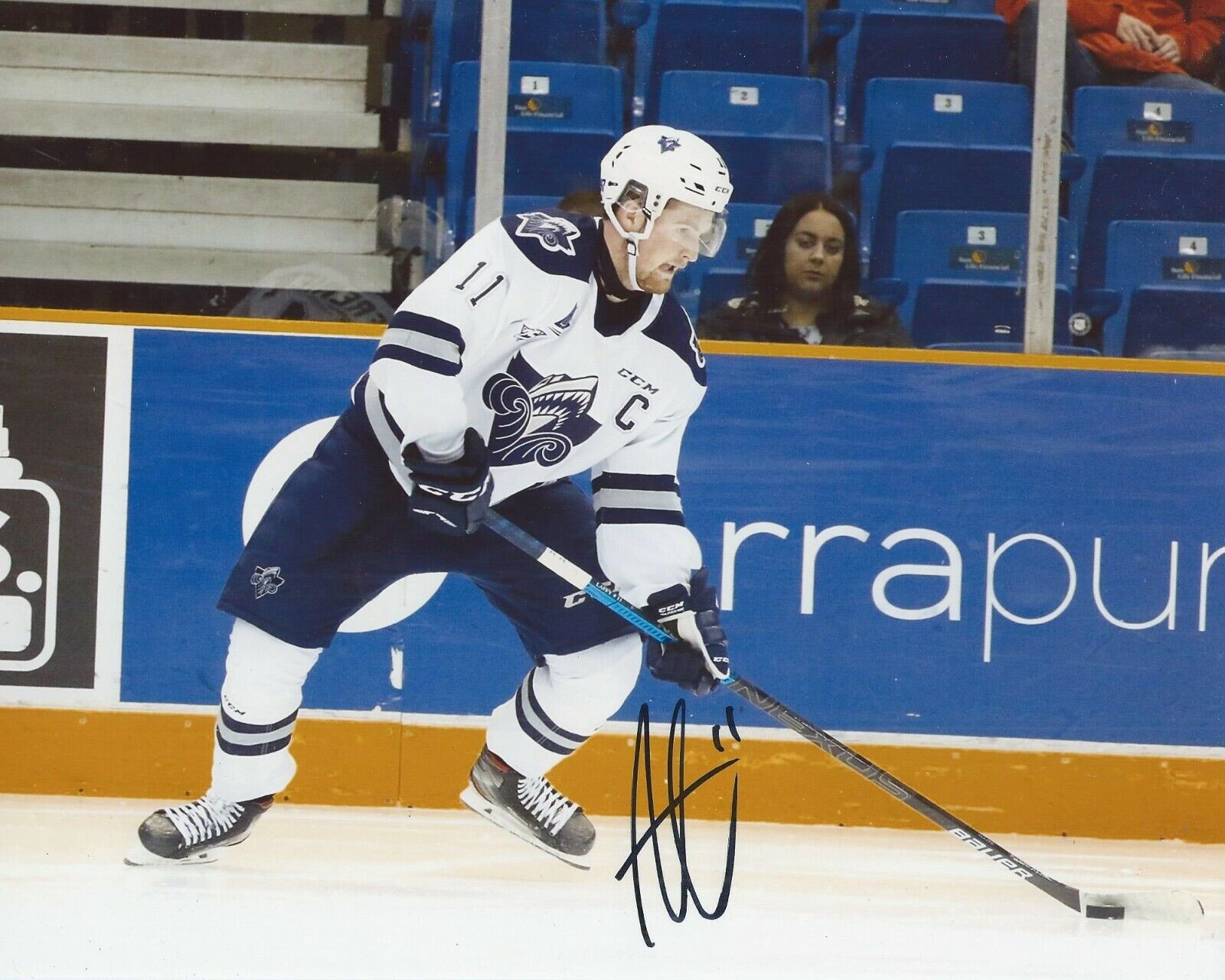 Alexis Lafreniere Signed 8×10 Photo Poster painting Rimouski Oceanic Autographed COA B