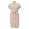 Spring Shirt Short Sleeve Dress