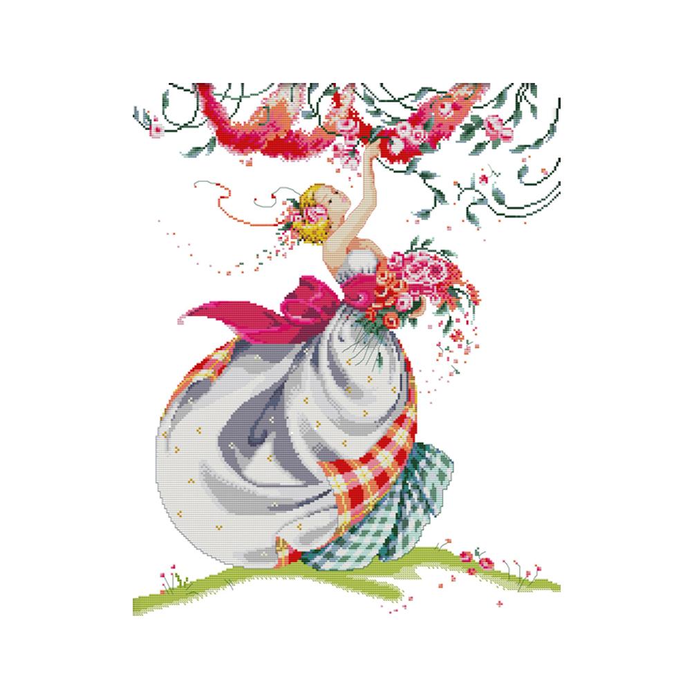 

Harvest Roses - 14CT Stamped Cross Stitch - 45*57cm, 501 Original