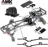 AMK RC Car Gearbox for LCG Chassis Rails for 1/10 RC Crawler Axial SCX10 II RC Crawler Car Metal Complete Transmission Case