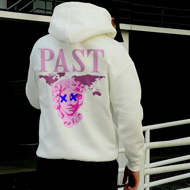 Past Pattern Printed Men's Hoodie