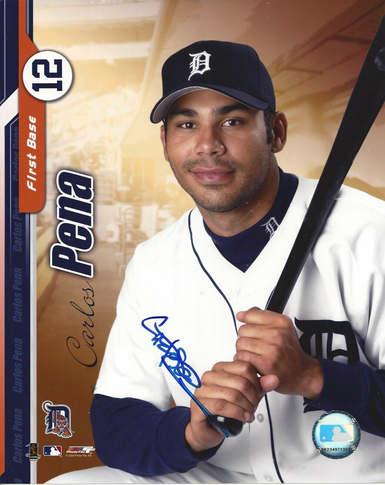 Carlos Pena autographed 8x10 Detroit Tigers#S934