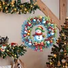 Diamond Painting Acrylic Christmas Snowman Wreath Diamond Painting Ornaments