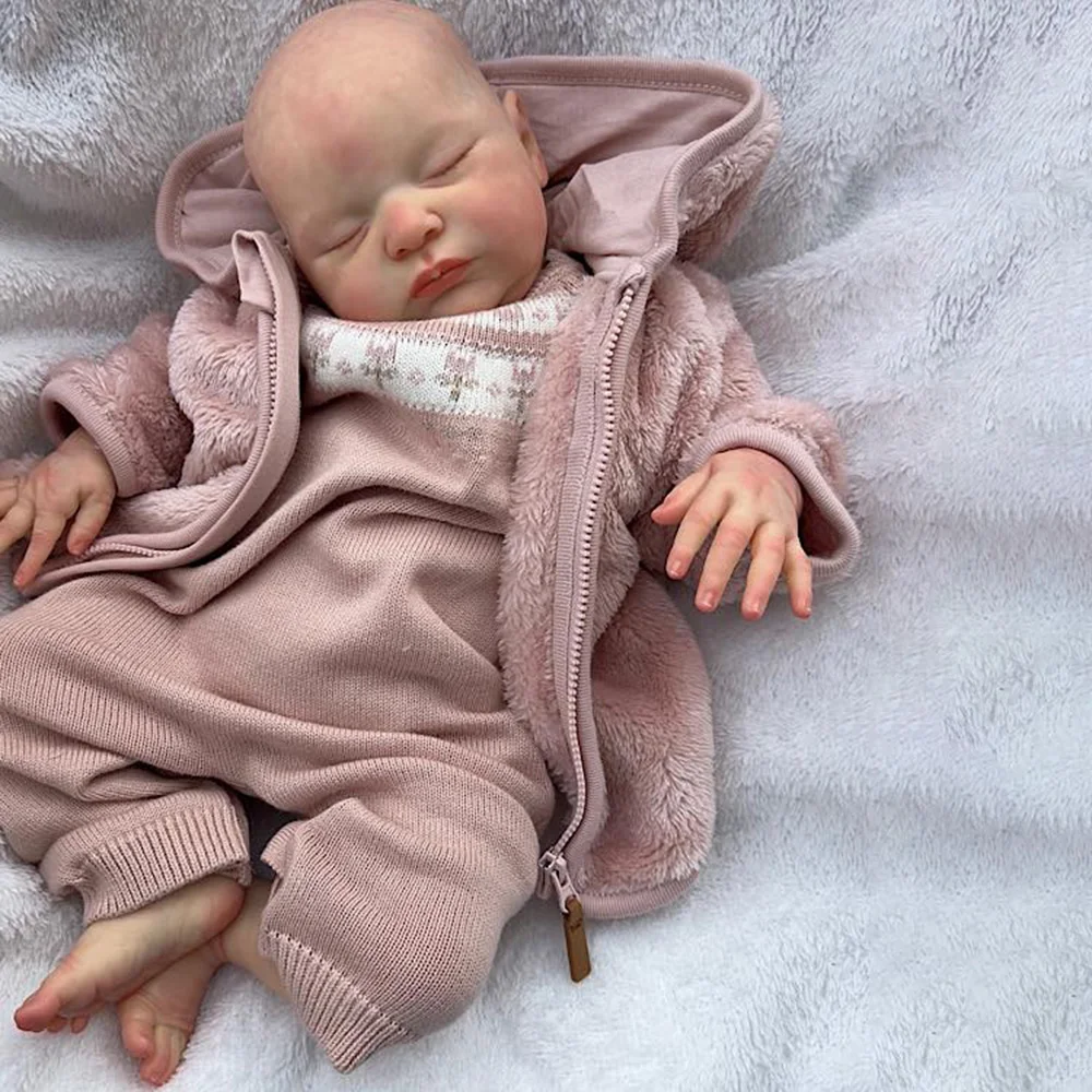 20" Handmade Lifelike Reborn Newborn Baby Sleeping Girl Named Olivia with Hand-Painted Hair -Creativegiftss® - [product_tag] RSAJ-Creativegiftss®