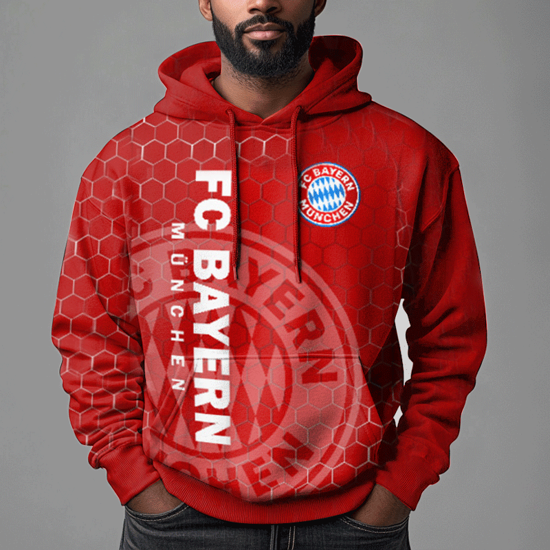 Unisex 2024 Football Racing Print Jersey Oversize Red Hoodie / TECHWEAR CLUB / Techwear