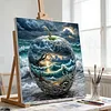 Seaside Crystal Apple-Paint by Numbers Acrylic Painting 40*40cm