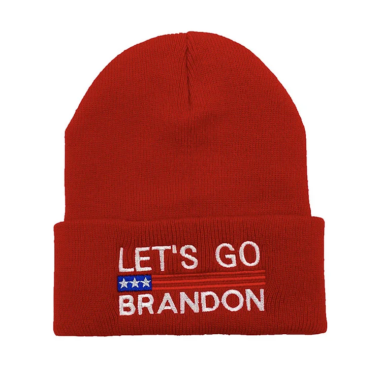 Let's Go Brandon Embroidered Woolen Cap