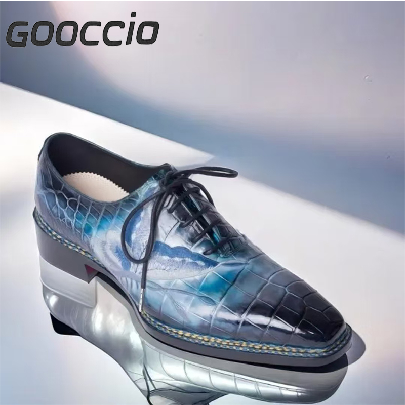 MY252 Crocodile Leather Dress Shoes/Oxford Shoes For Men GOOCCIO   