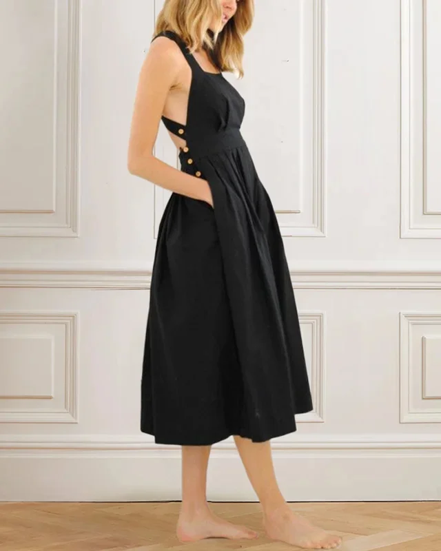 Ladies Backless Fashion Dress Temperament Trendy Skirt