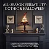 Resin Stained Glass Witch Hat Lamp USB Powered Gothic Wizard Hats Night Light Halloween Home Decor Accent Lamps for Home Office Dormitory Bar Decorate