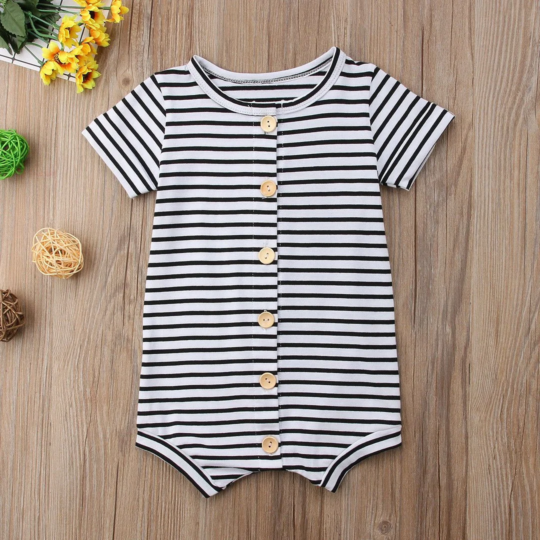 2018 Brand New Newborn Toddler Infant Baby Boys Girl Casual Romper Jumpsuit Cotton Short Sleeve Clothes Summer Sunsuit Outfits