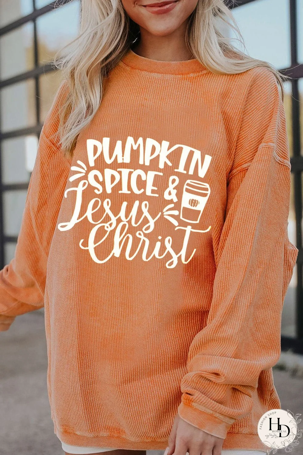 Letter Graphic Round Neck Long Sleeve Oversize Sweatshirt