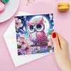 (US Local)6Pcs Owl Butterfly Diamond Painting Greeting Card for Holiday Party Favors