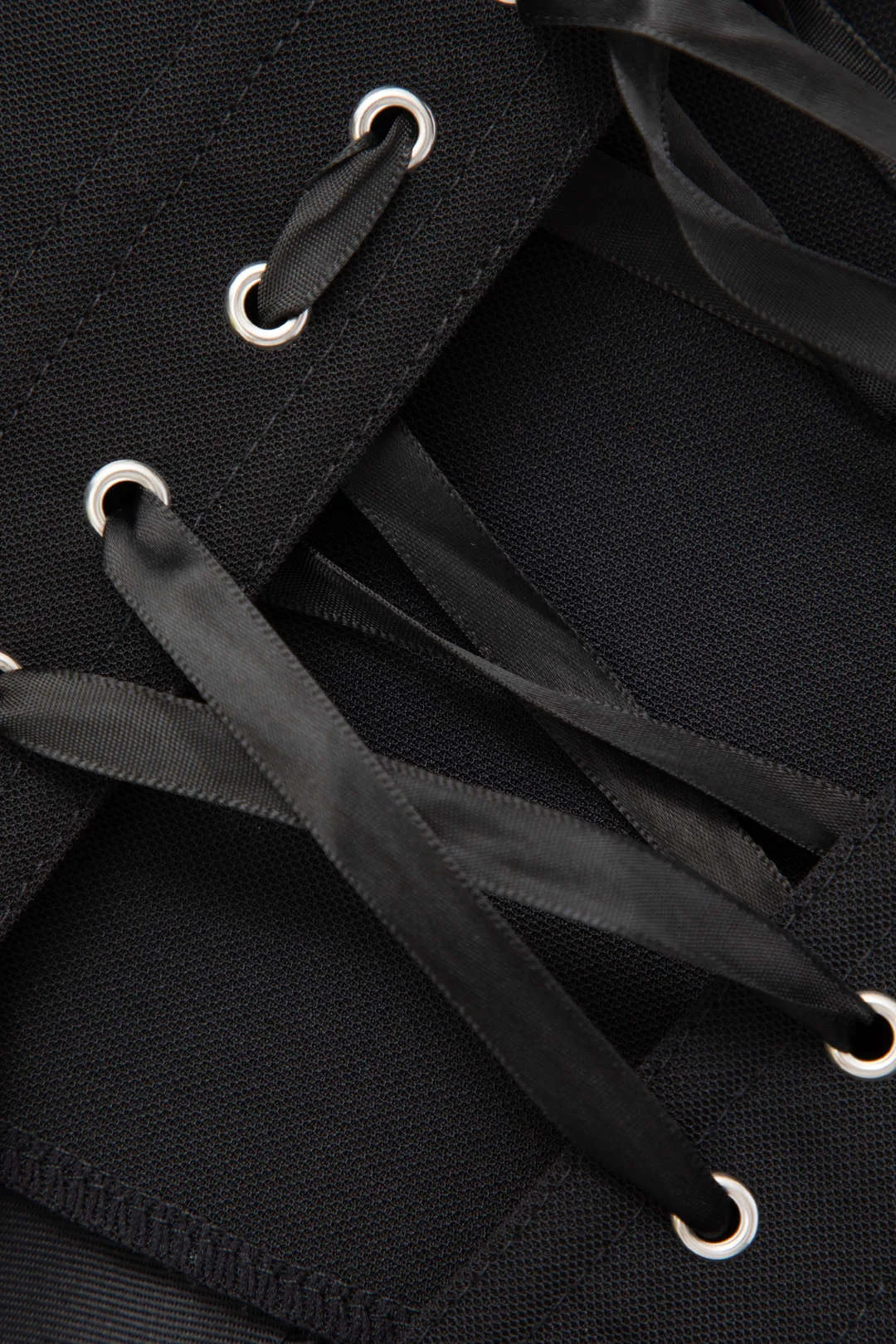 Brownm V Hem Tie Back Corset Top