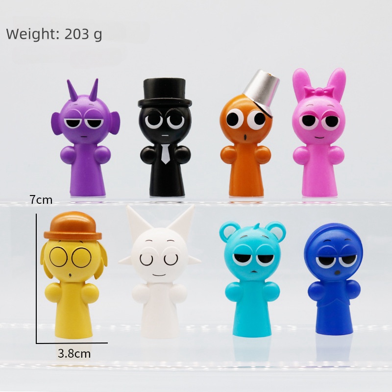 2025 New Sprunki Toys | Sprunki Handmade Figurines | Sprunki  Phase 3 Toys - Pencil Cap  8pcs