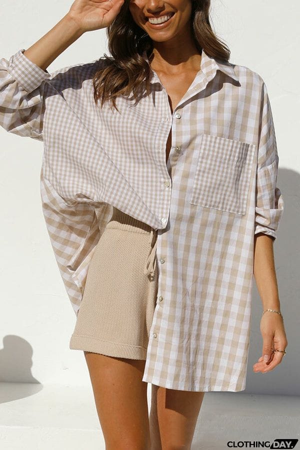 One Split Wonder Plaid Button Shirt