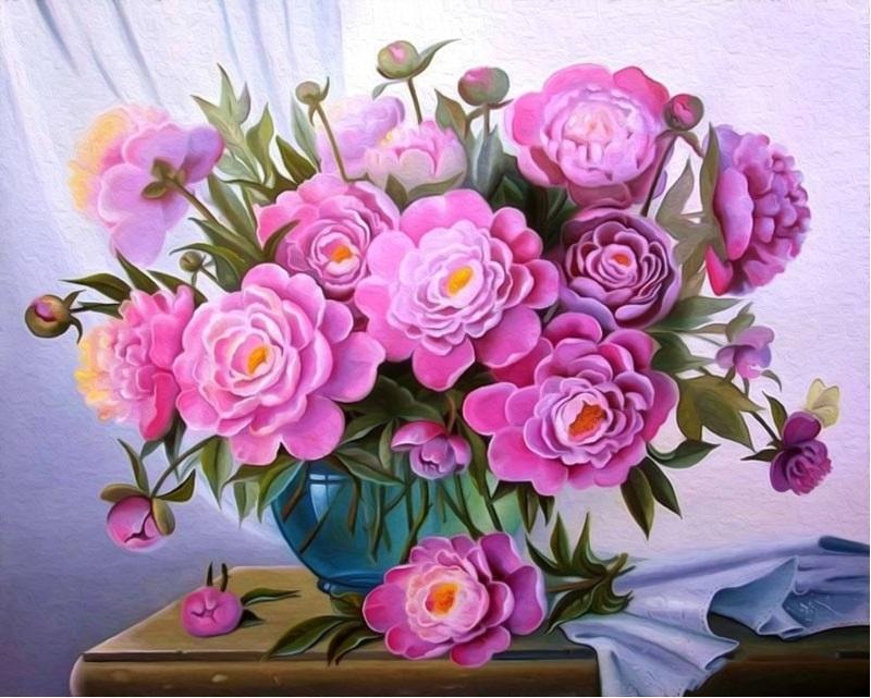 

Purple Flowers – Paint By Numbers - 40*50CM, 501 Original