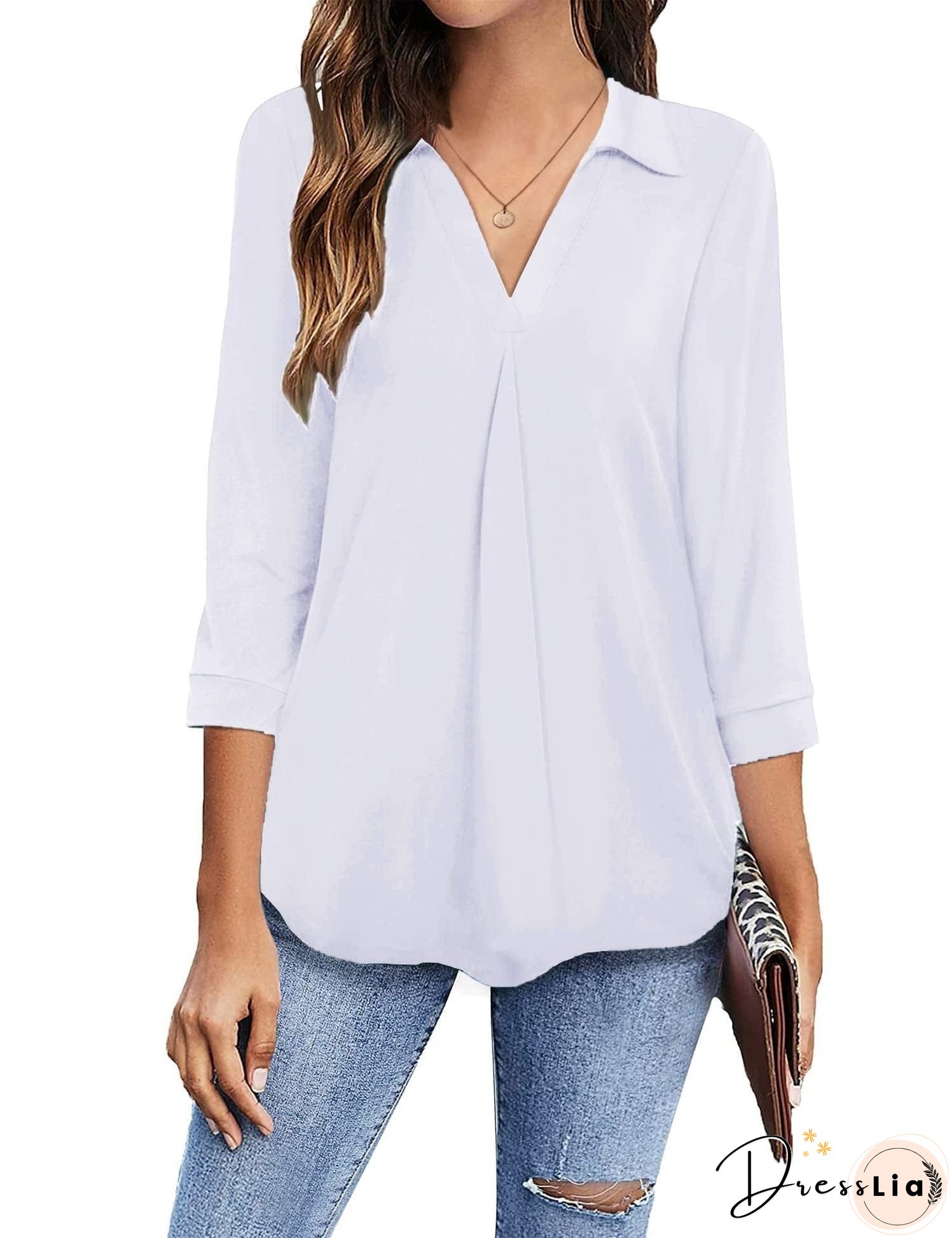 Elegant V Neck Blouse for Women