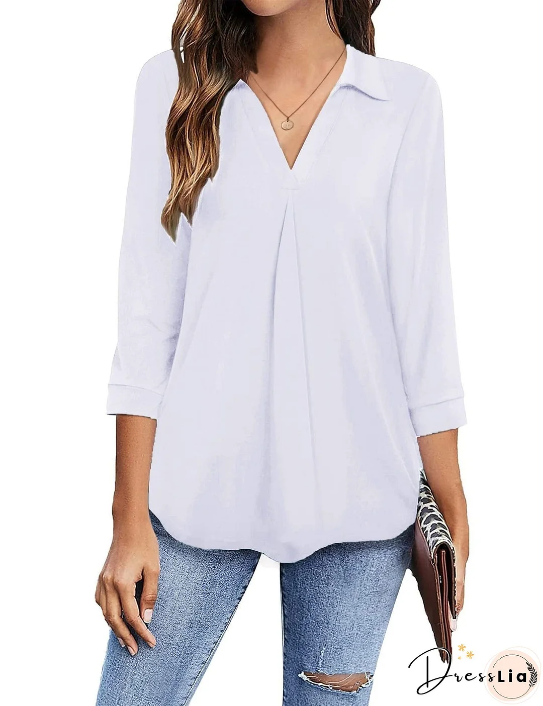 Elegant V Neck Blouse for Women