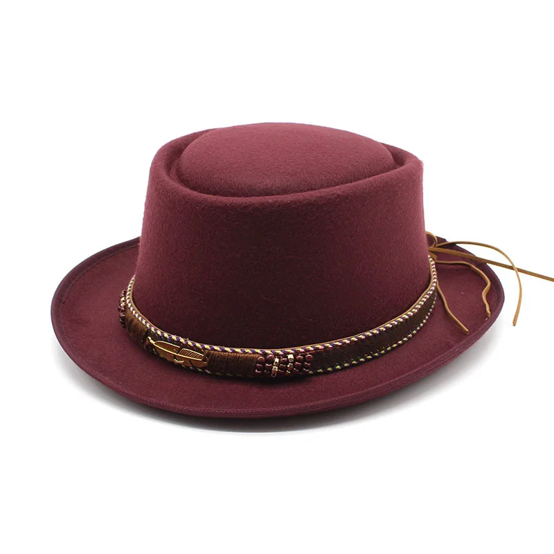 Darren Western Gentleman Hat-Wine Red