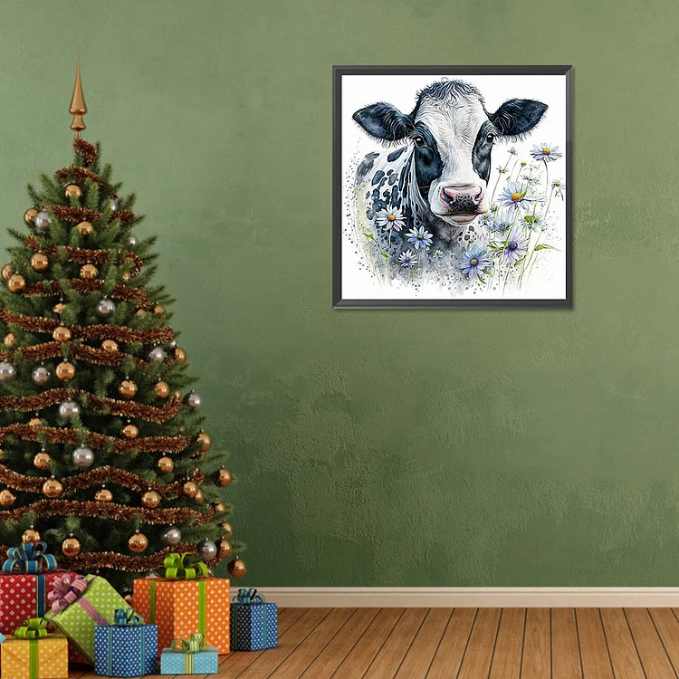 Cow Diamond Painting, Today is A Good Day, Farm Animal Painting