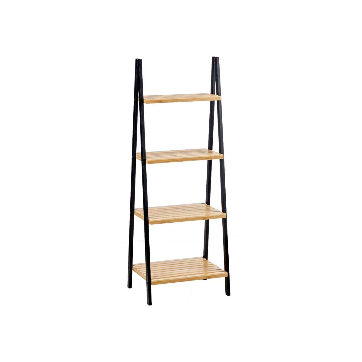 Bathroom Shelves Berilo Black Natural 40 x 109,3 x 30 cm